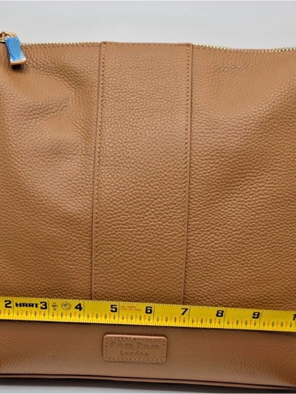 Pom Pom London Maple Westminster Messenger Leather Bag with 3 Straps NWT - Picture 8 of 10